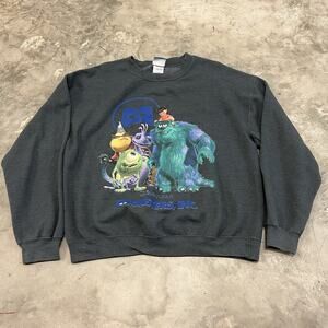 Vintage 2001 Pixar Monsters Inc Movie Promo Sweatshirt Size Large Disney Freeze